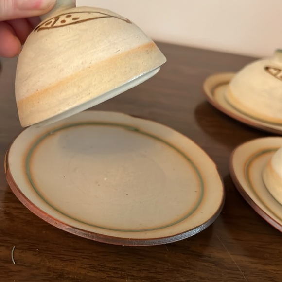 Vintage Japanese set of 4 dining cloches - Picture 2 of 13